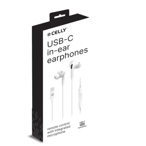 Celly UP1200TYPECWH auricular y casco Auriculares Alámbrico Dentro de oído Llamada