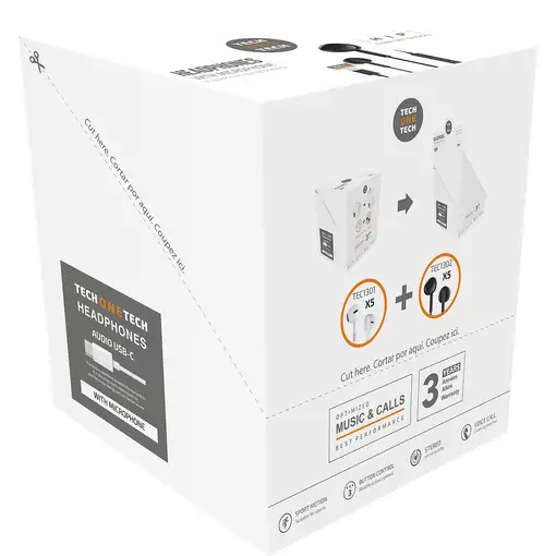 TECH ONE TECH Pack ahorro auriculares HIP USB-C 10u (5+5)