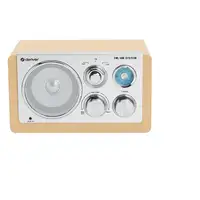 Denver TR-63LW radio Personal Analógica Bamboo, Plata
