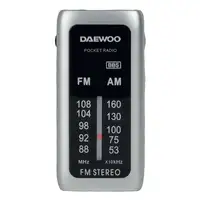 Daewoo DW1129 radio Portátil Analógica Negro, Plata