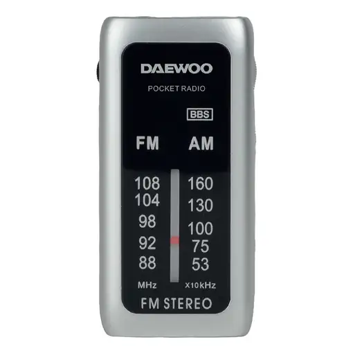 Daewoo DW1129 radio Portátil Analógica Negro, Plata