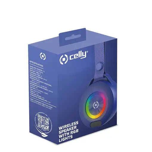 Celly LIGHTBEATBL altavoz portátil o de fiesta Altavoz portátil estéreo Azul 5 W