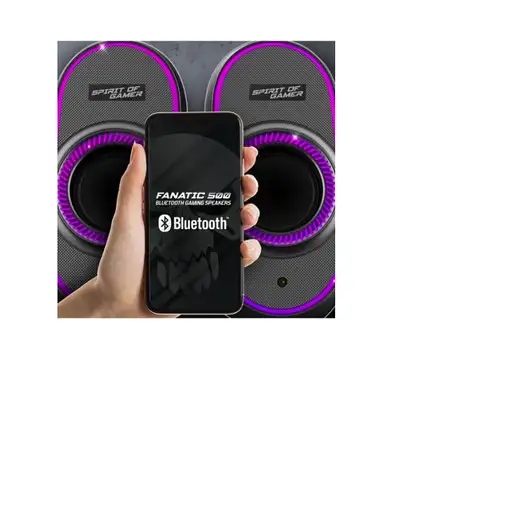 Spirit of Gamer FANATIC 500 DARK Negro Inalámbrico y alámbrico 3 W