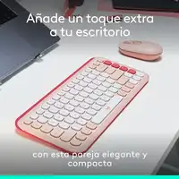 Logitech POP ICON COMBO, combinación de teclado y ratón Bluetooth, escritura cómod
