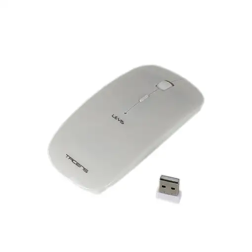 Tacens LEVIS COMBO, Pack de Teclado y Ratón Inalámbrico Blanco, Wireless 2.4G, Rat