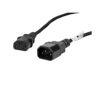 Lanberg CA-C13E-11CC-0018-BK cable de transmisión Negro 1,8 m C13 acoplador C14 ac