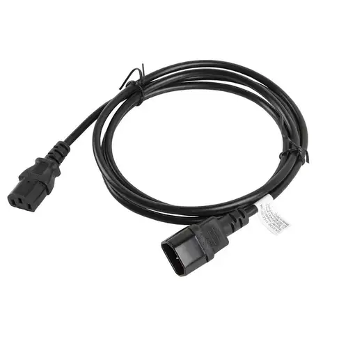 Lanberg CA-C13E-11CC-0018-BK cable de transmisión Negro 1,8 m C13 acoplador C14 ac