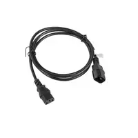 Lanberg CA-C13E-11CC-0018-BK cable de transmisión Negro 1,8 m C13 acoplador C14 ac