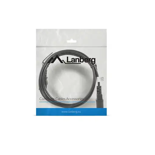 Lanberg CA-C13E-11CC-0018-BK cable de transmisión Negro 1,8 m C13 acoplador C14 ac