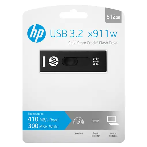 PNY x911w unidad flash USB 512 GB USB tipo A 3.2 Gen 1 (3.1 Gen 1) Negro