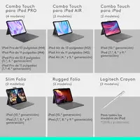 Logitech Combo Touch, Funda con Teclado, iPad Air 13 Pulgadas (M2)(2024) - Teclado