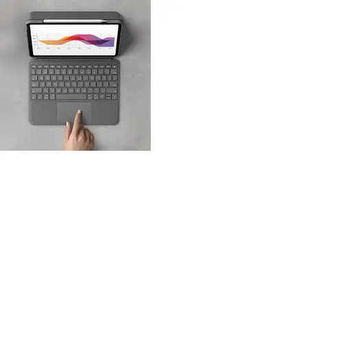 Logitech Folio Touch QWERTY Español Smart Connector Gris