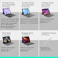 Logitech Combo Touch, funda con teclado, iPad Pro 13 pulgadas (M4)(2024) - Teclado
