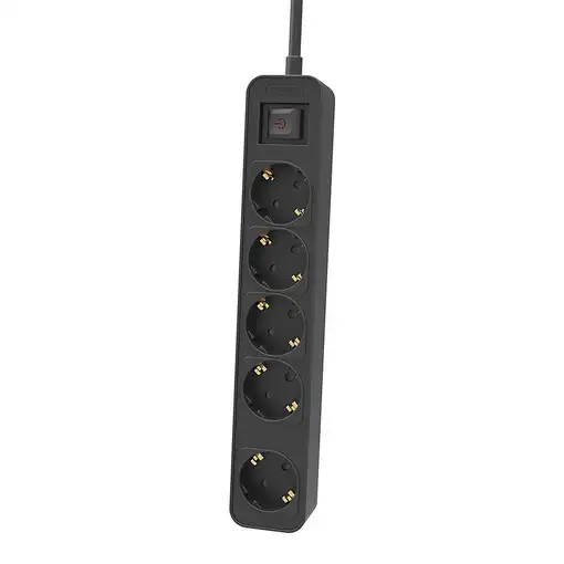 Philips CHP2154B/10 base múltiple 1,5 m 5 salidas AC Interior Negro