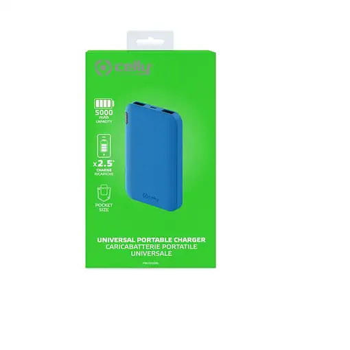 Celly PBE5000 Ión de litio 5000 mAh Azul