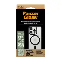 PanzerGlass ® HardCase Transparent w. Black MagSafe & Frame iPhone 16 Pro funda pa