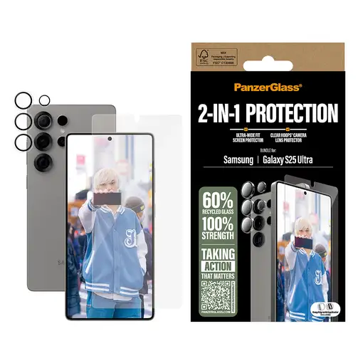 PanzerGlass ® 2-in-1 Protection Bundle Samsung Galaxy S25 Ultra Protector de panta