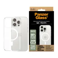 PanzerGlass ® HardCase Transparent w. White MagSafe iPhone 16 Pro funda para teléf