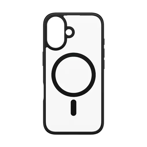 PanzerGlass ® HardCase Transparent w. Black MagSafe & Frame iPhone 16 funda para t