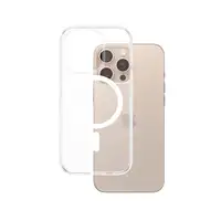 PanzerGlass ® HardCase Transparent w. White MagSafe iPhone 16 Pro Max funda para t