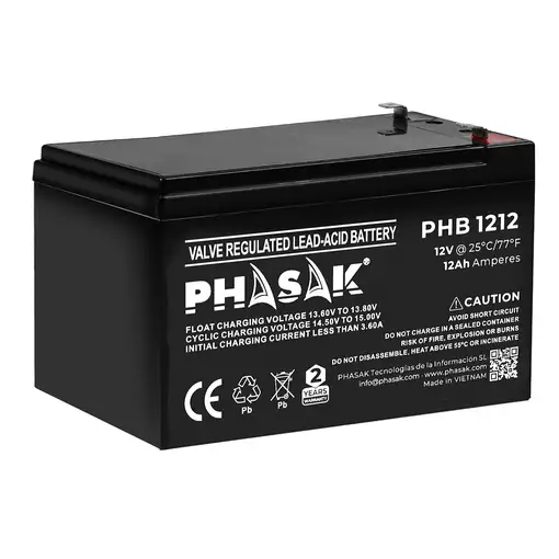 Phasak Batería 12V 12Ah - PHB 1212