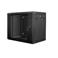 Lanberg WF01-6409-10B armario rack 9U Bastidor de pared Negro
