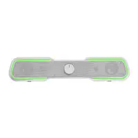 Mars Gaming MSBXW Blanco, Barra de Sonido RGB, Bluethooth 5.0+Jack 3.5, Sonido DSP