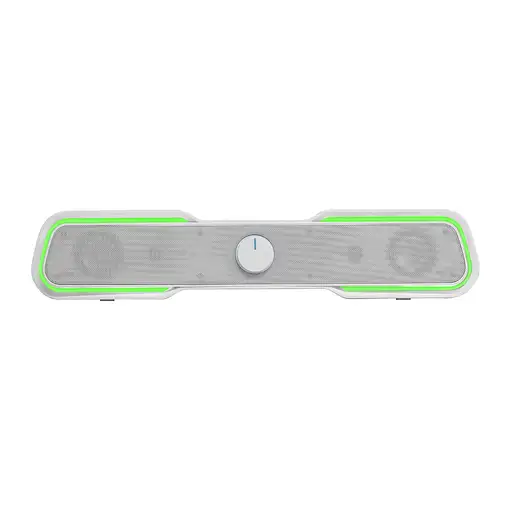 Mars Gaming MSBXW Blanco, Barra de Sonido RGB, Bluethooth 5.0+Jack 3.5, Sonido DSP
