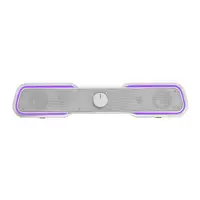 Mars Gaming MSBXW Blanco, Barra de Sonido RGB, Bluethooth 5.0+Jack 3.5, Sonido DSP