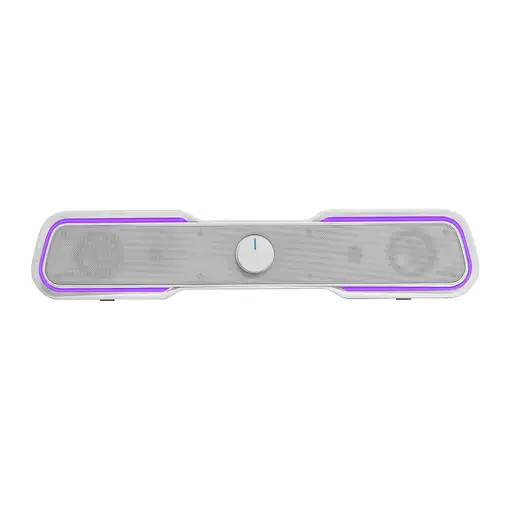 Mars Gaming MSBXW Blanco, Barra de Sonido RGB, Bluethooth 5.0+Jack 3.5, Sonido DSP