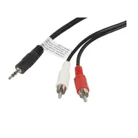 Lanberg CA-MJRC-10CC-0015-BK cable de audio 1,5 m 3,5mm 2 x RCA Negro