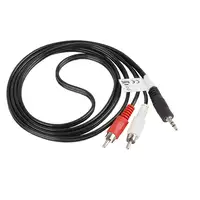 Lanberg CA-MJRC-10CC-0015-BK cable de audio 1,5 m 3,5mm 2 x RCA Negro