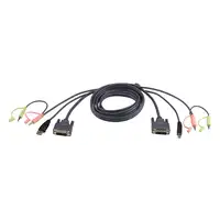 ATEN Cable KVM DVI-I single link USB de 3 m