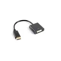 Lanberg AD-0007-BK adaptador de cable de vídeo 0,1 m DisplayPort DVI-D Negro