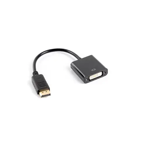 Lanberg AD-0007-BK adaptador de cable de vídeo 0,1 m DisplayPort DVI-D Negro
