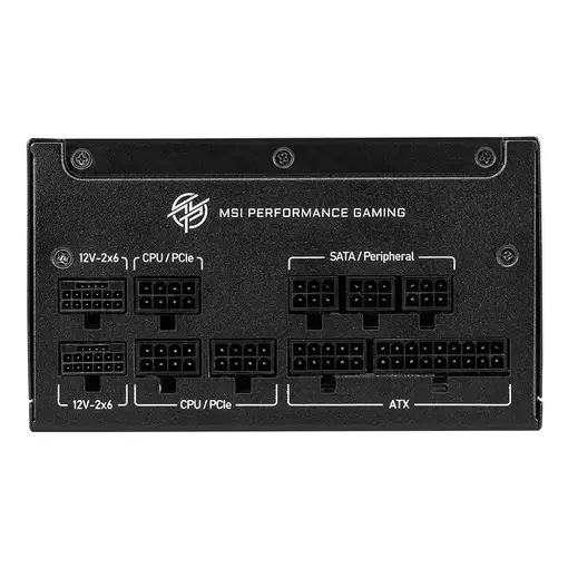 MSI MPG A850GS PCIE5 unidad de fuente de alimentación 850 W 24-pin ATX ATX Negro