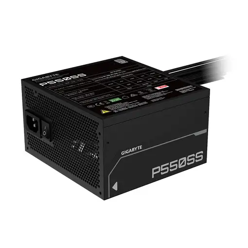 GIGABYTE P550SS Fuente de Alimentación - PCIe 5.0, 80 PLUS Silver, Ventilador de 1