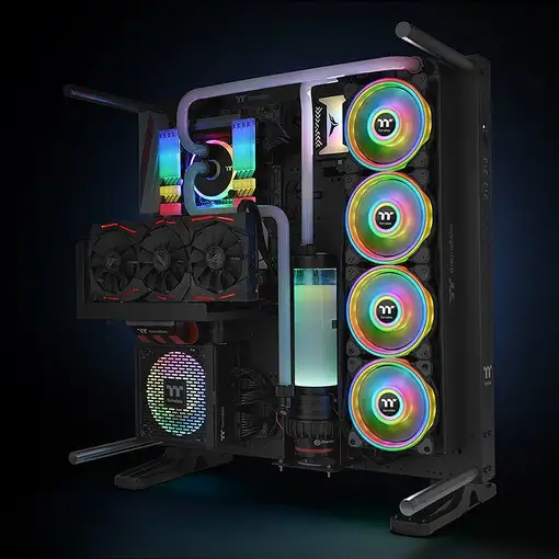 Thermaltake Riing Quad 12 RGB Carcasa del ordenador Ventilador 12 cm Negro