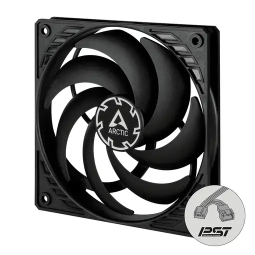 ARCTIC P12 Slim PWM PST Carcasa del ordenador Ventilador 12 cm Negro 1 pieza(s)