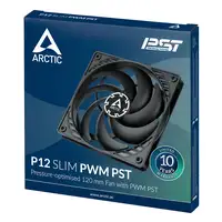 ARCTIC P12 Slim PWM PST Carcasa del ordenador Ventilador 12 cm Negro 1 pieza(s)