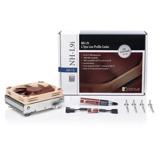 Noctua NH-L9i Procesador Enfriador 9,2 cm Beige, Marrón, Plata
