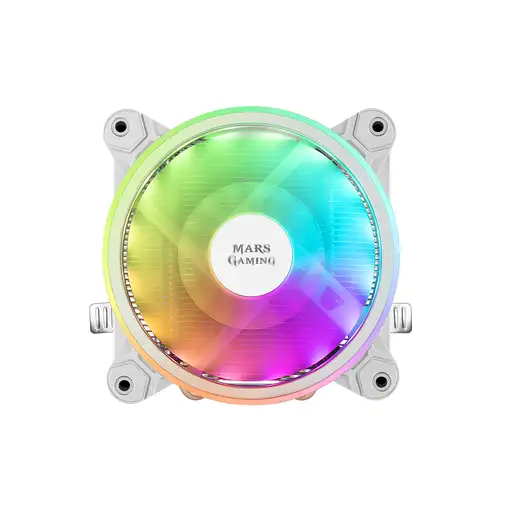 Mars Gaming MCPU220W, Disipador CPU Blanco, TDP 140W, Dual ARGB, Silencioso PWM