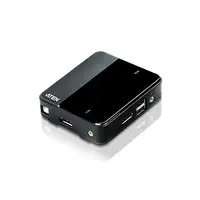 ATEN Switch KVM DisplayPort/Audio USB de 2 puertos (compatible con 4K, cables incl