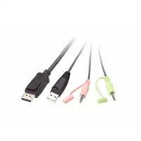 ATEN Switch KVM formato cable DisplayPort USB de 2 puertos selector remoto de puer