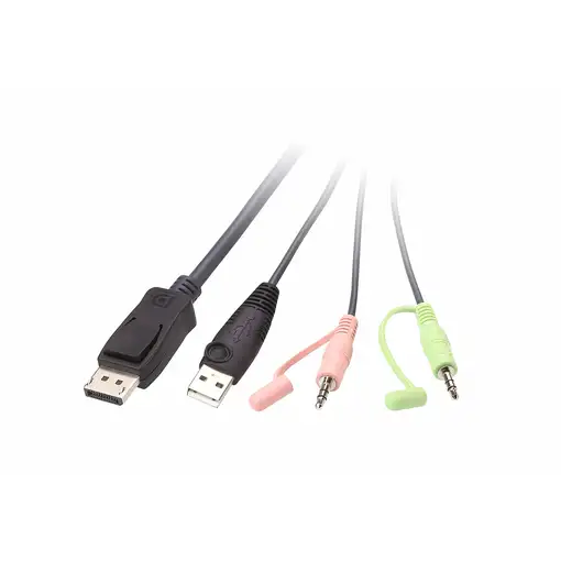 ATEN Switch KVM formato cable DisplayPort USB de 2 puertos selector remoto de puer