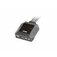 ATEN Switch KVM formato cable DisplayPort USB de 2 puertos selector remoto de puer