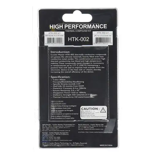 Cooler Master HTK-002 compuesto disipador de calor Pasta térmica 4,5 W/m·K