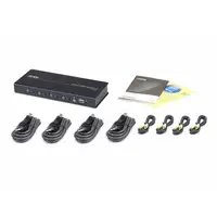 ATEN Switch KM USB de 4 puertos con Boundless Switching (cables incluidos)