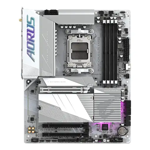 GIGABYTE B650E AORUS ELITE X AX ICE Placa base - AMD Ryzen serie 9000, VRM de 12+2