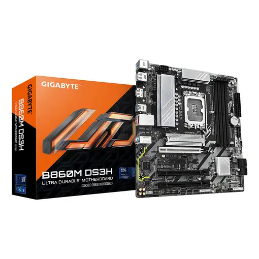 GIGABYTE B860M DS3H Placa base - CPUs Intel Core Ultra, VRM de 5+1+2+1 fases, hast